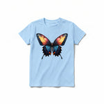 Un T-shirt poudre à manches courtes et col rond pour jeune, orné d'un motif représentant un arthropode sur le devant.
