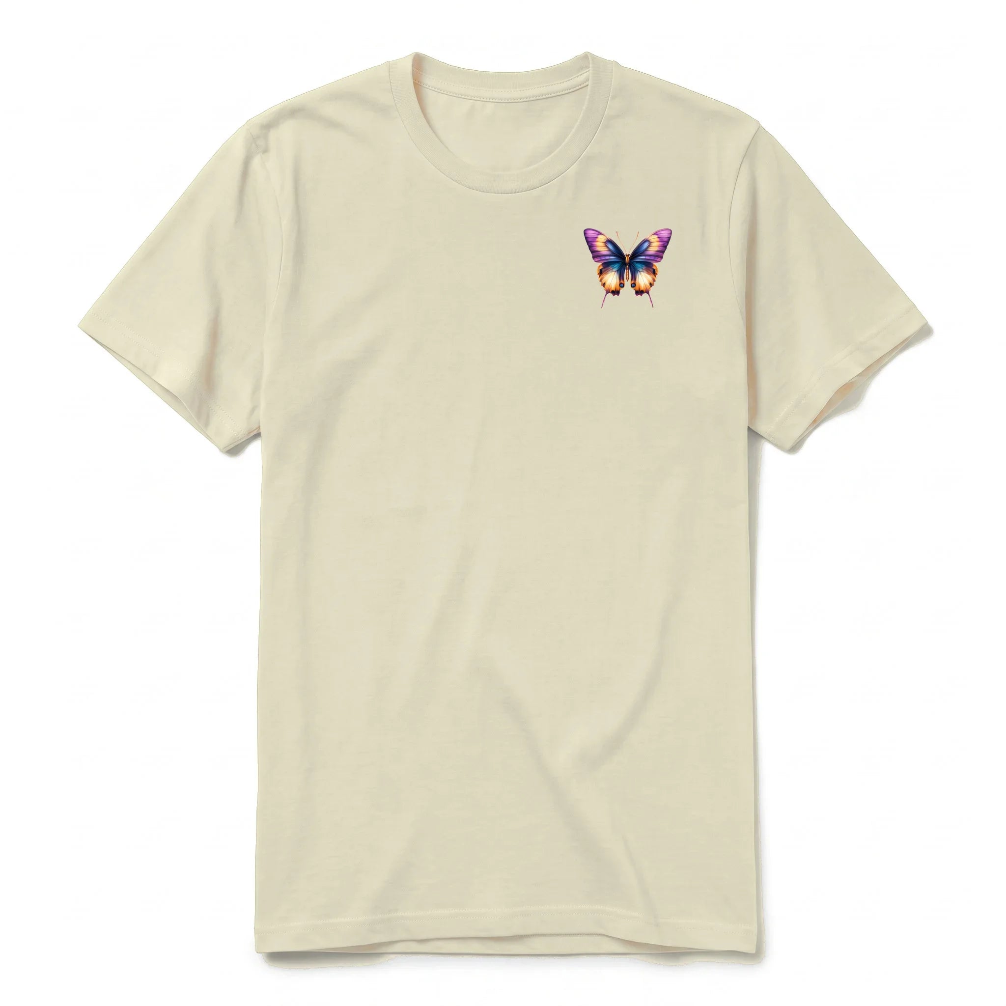 A latte short-sleeve crewneck t-shirt for adult featuring a graphic of a arthropods animal on the left chest.