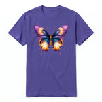 A purple short-sleeve crewneck t-shirt for adult featuring a graphic of a arthropods animal on the front.