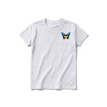 A ash grey short-sleeve crewneck t-shirt for youth featuring a graphic of a arthropods animal on the left chest.