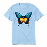 Un T-shirt poudre à manches courtes et col rond, orné d'un motif représentant un arthropod sur le devant.