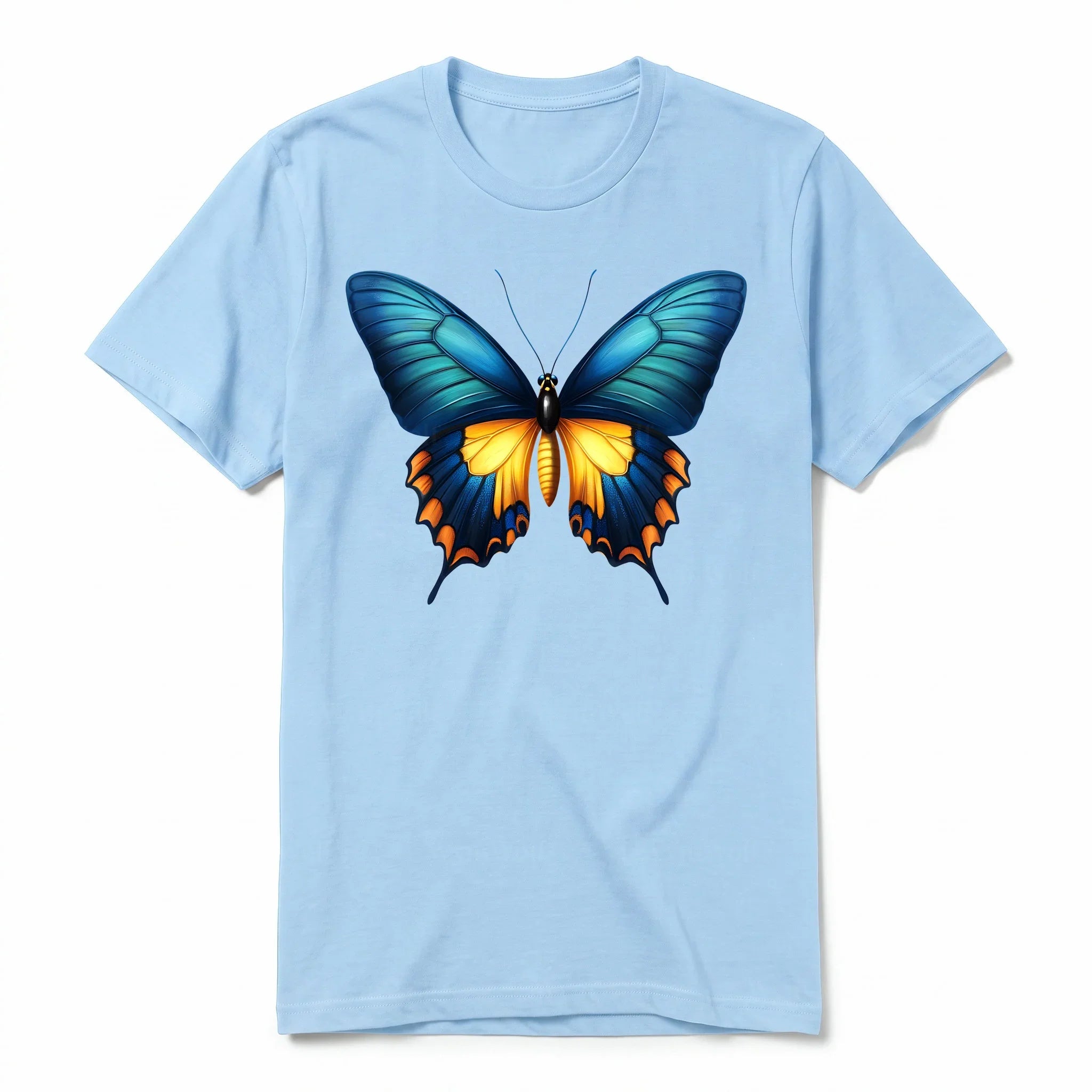 Un T-shirt poudre à manches courtes et col rond, orné d'un motif représentant un arthropod sur le devant.
