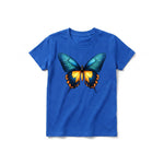 A royal short-sleeve crewneck t-shirt for youth featuring a graphic of a arthropods animal on the front.
