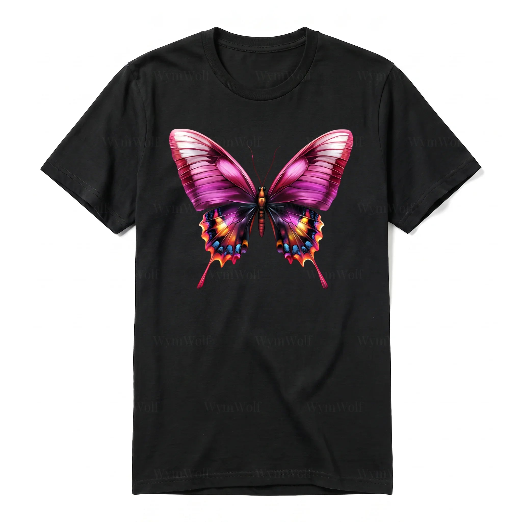 A black short-sleeve crewneck t-shirt for adult featuring a graphic of a arthropods animal on the front.