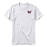 A ash grey short-sleeve crewneck t-shirt for adult featuring a graphic of a arthropods animal on the left chest.