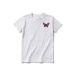 A ash grey short-sleeve crewneck t-shirt for youth featuring a graphic of a arthropods animal on the left chest.