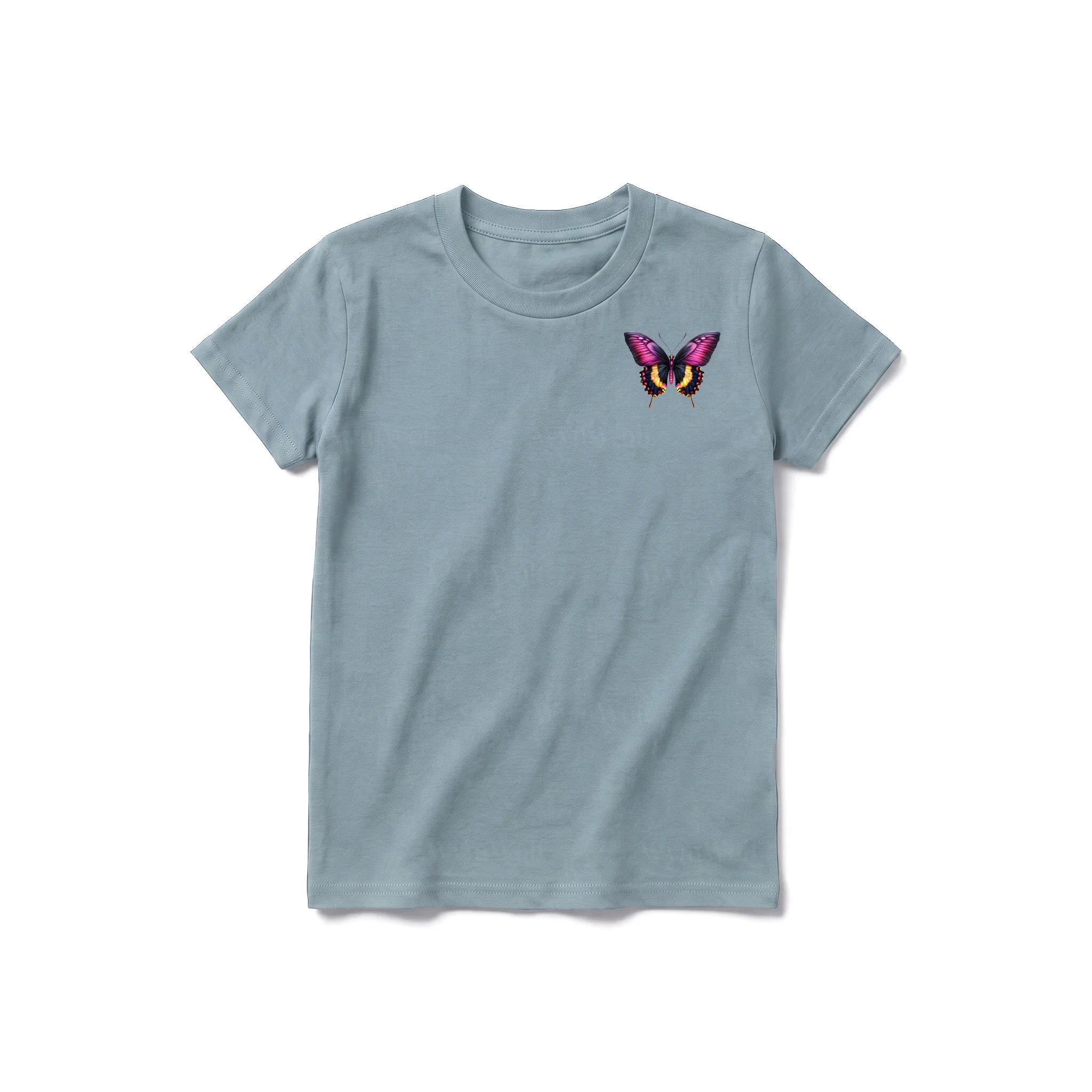 A sage short-sleeve crewneck t-shirt for youth featuring a graphic of a arthropods animal on the left chest.