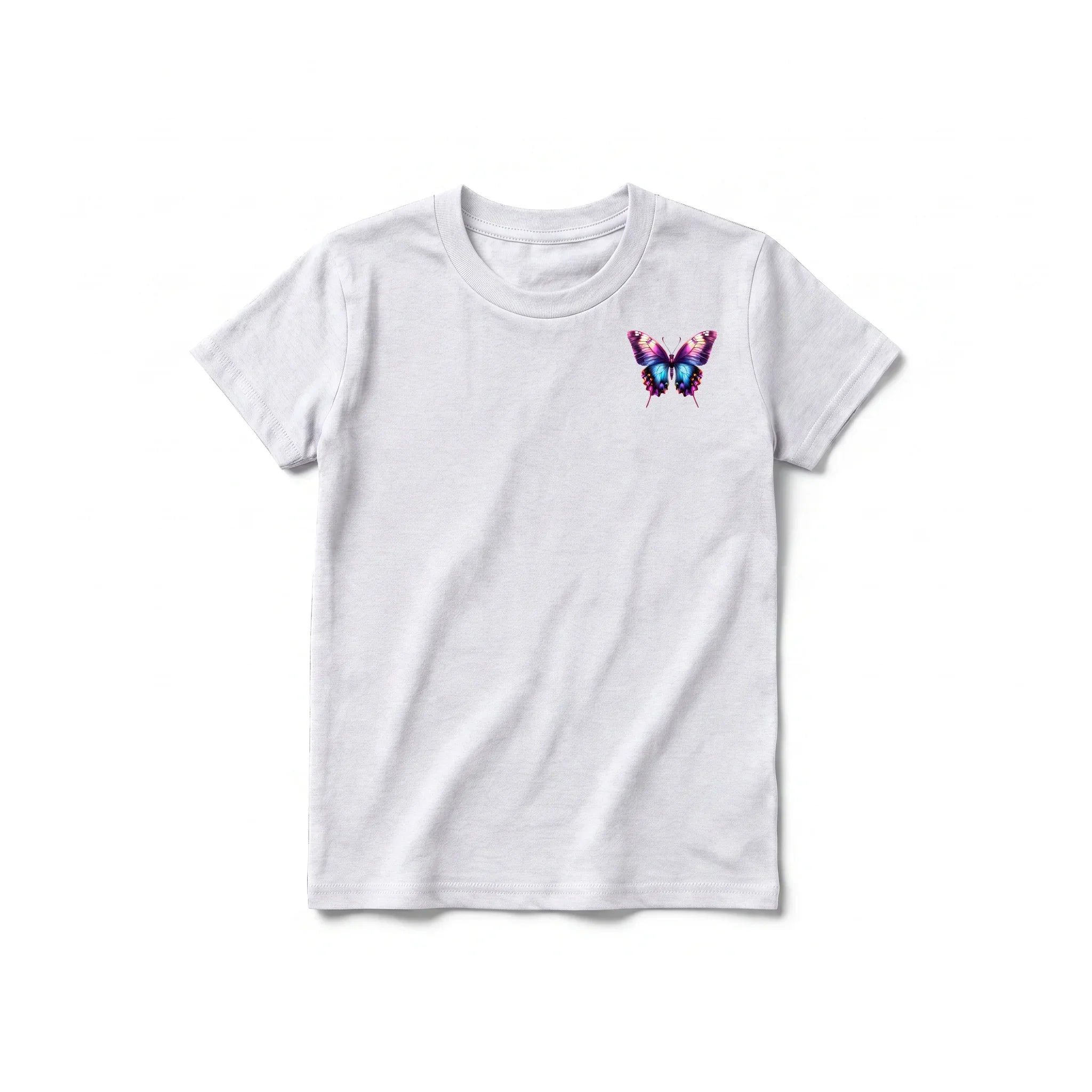 A ash grey short-sleeve crewneck t-shirt for youth featuring a graphic of a arthropods animal on the left chest.
