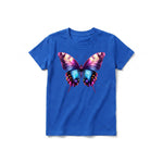 A royal short-sleeve crewneck t-shirt for youth featuring a graphic of a arthropods animal on the front.