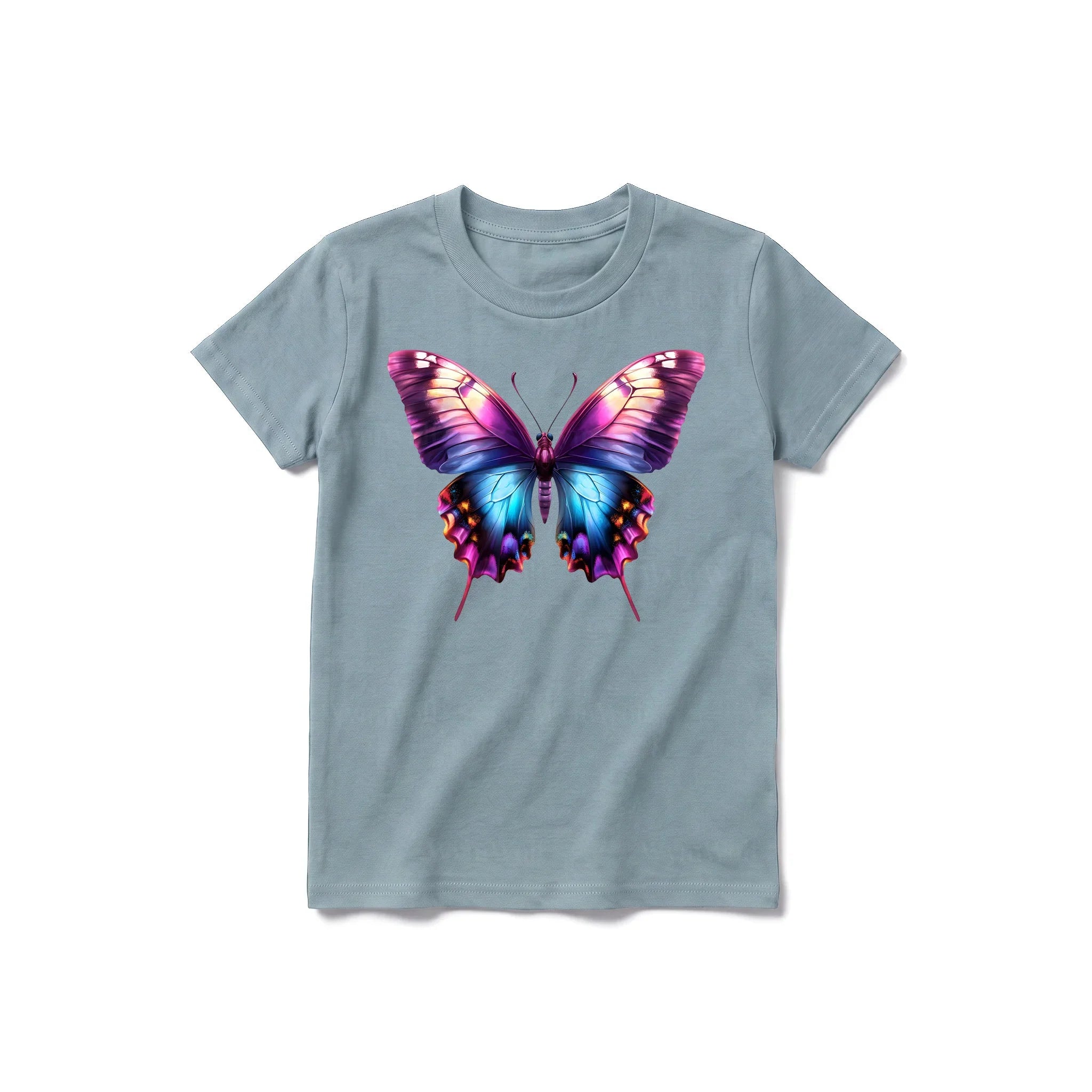 A sage short-sleeve crewneck t-shirt for youth featuring a graphic of a arthropods animal on the front.