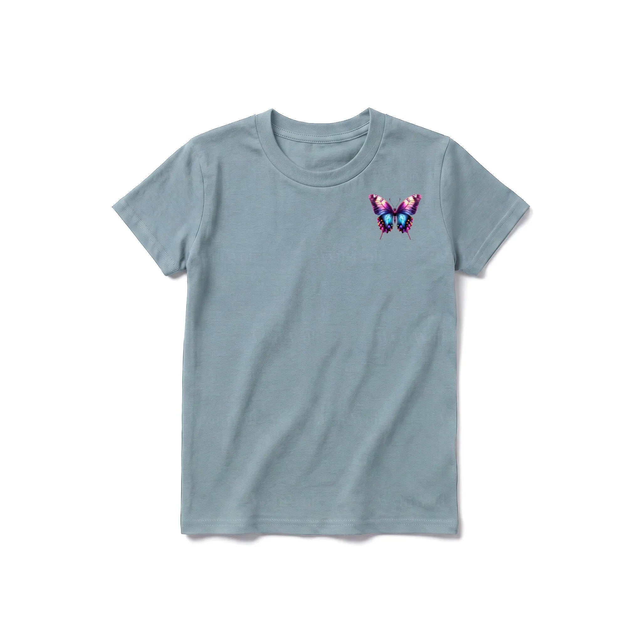 A sage short-sleeve crewneck t-shirt for youth featuring a graphic of a arthropods animal on the left chest.