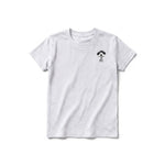 A ash grey short-sleeve crewneck t-shirt for youth featuring a graphic of a dog on the left chest.
