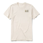 Un T-shirt blanc vintage à manches courtes et col rond, orné d'un motif représentant un animal de la ferme sur la poitrine gauche.