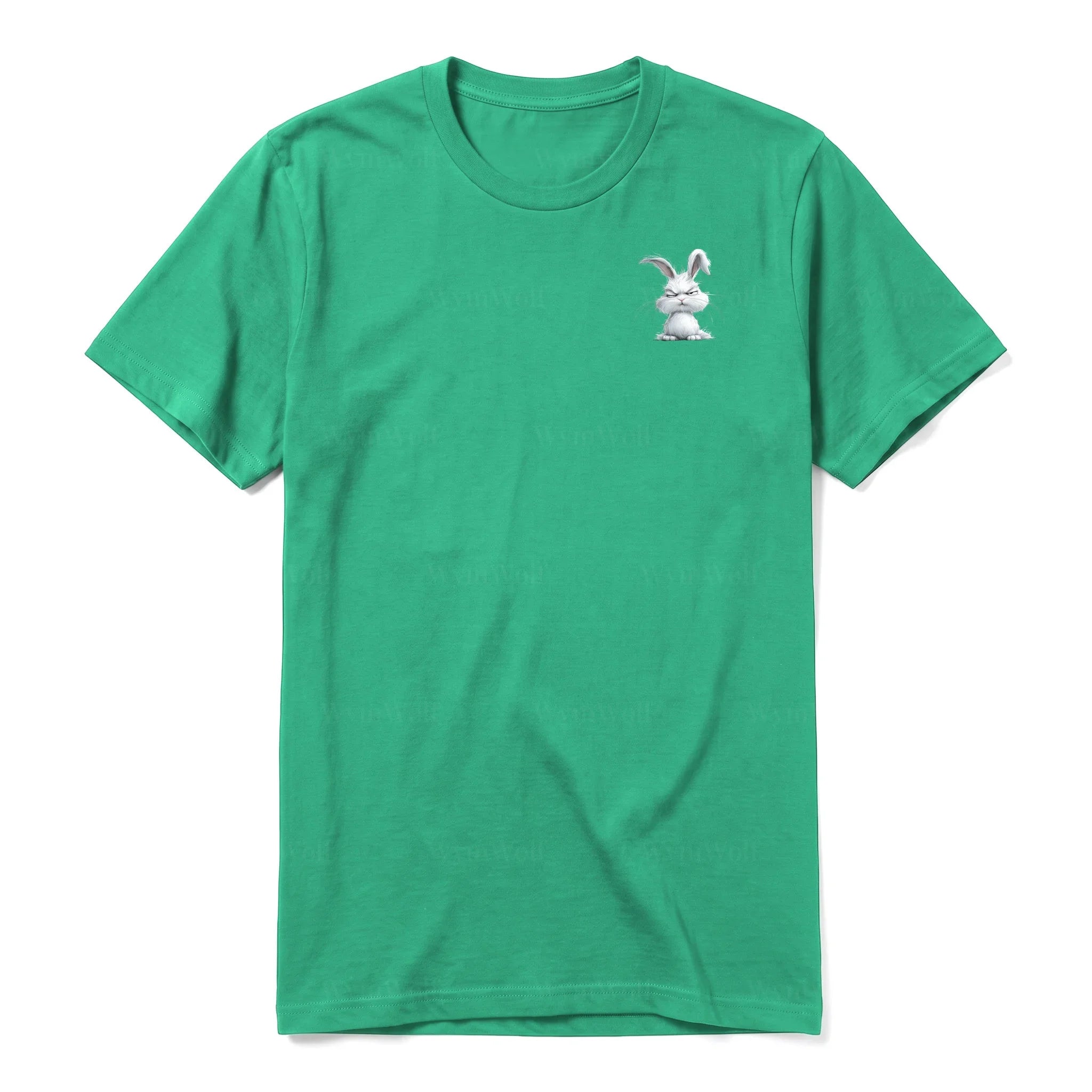 A kelly short-sleeve crewneck t-shirt for adult featuring a graphic of a farm animal on the left chest.
