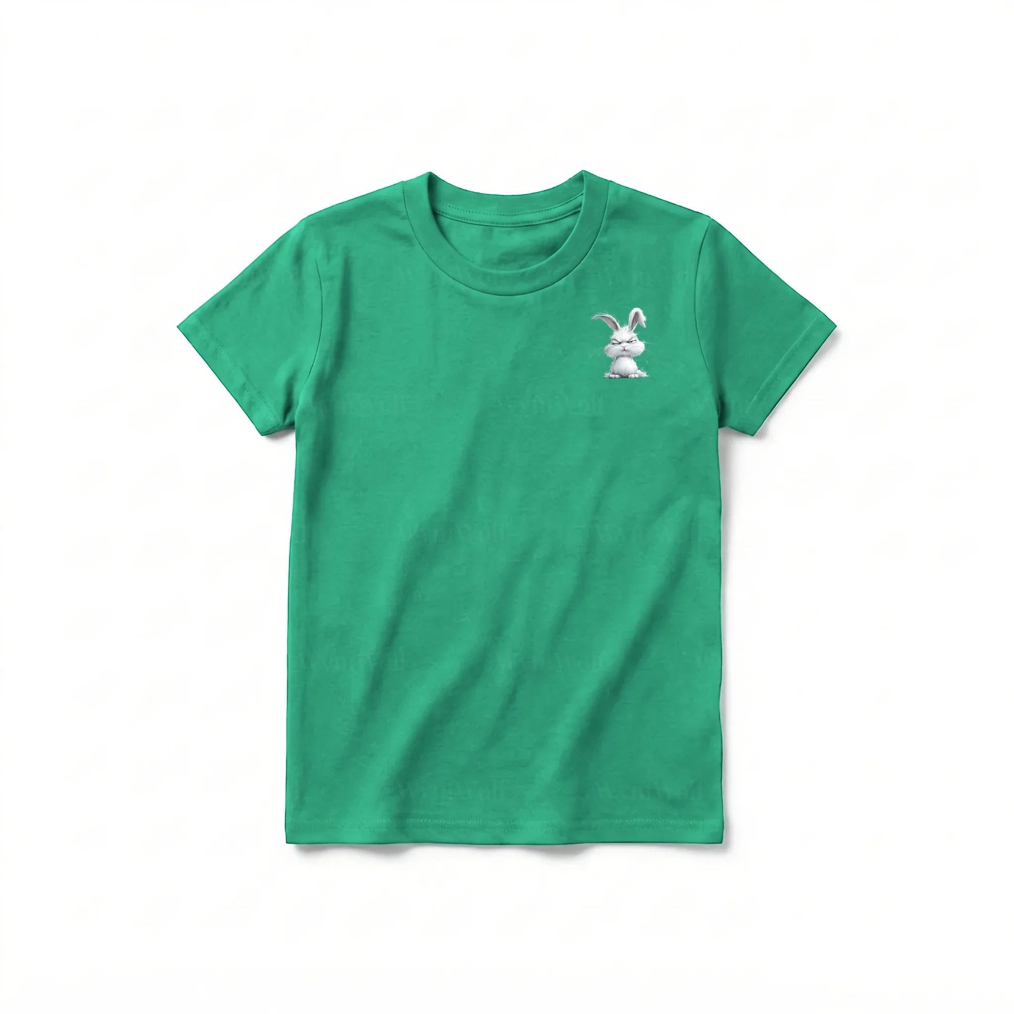 A kelly short-sleeve crewneck t-shirt for youth featuring a graphic of a farm animal on the left chest.
