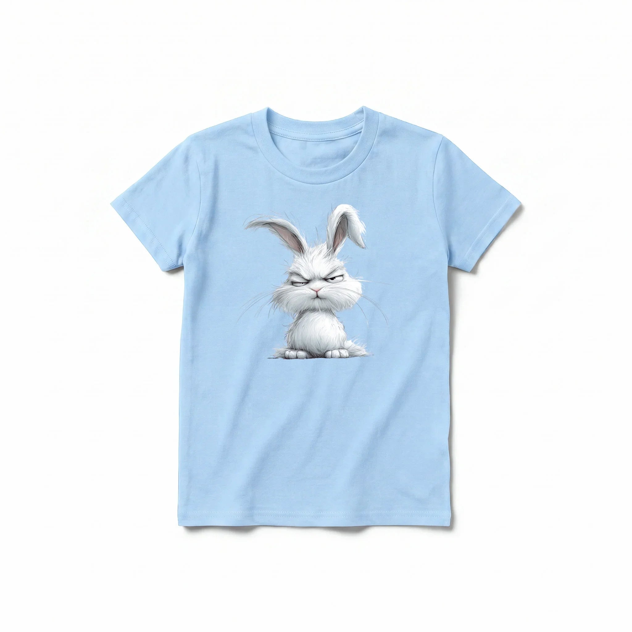 A powder short-sleeve crewneck t-shirt for youth featuring a graphic of a farm animal on the front.