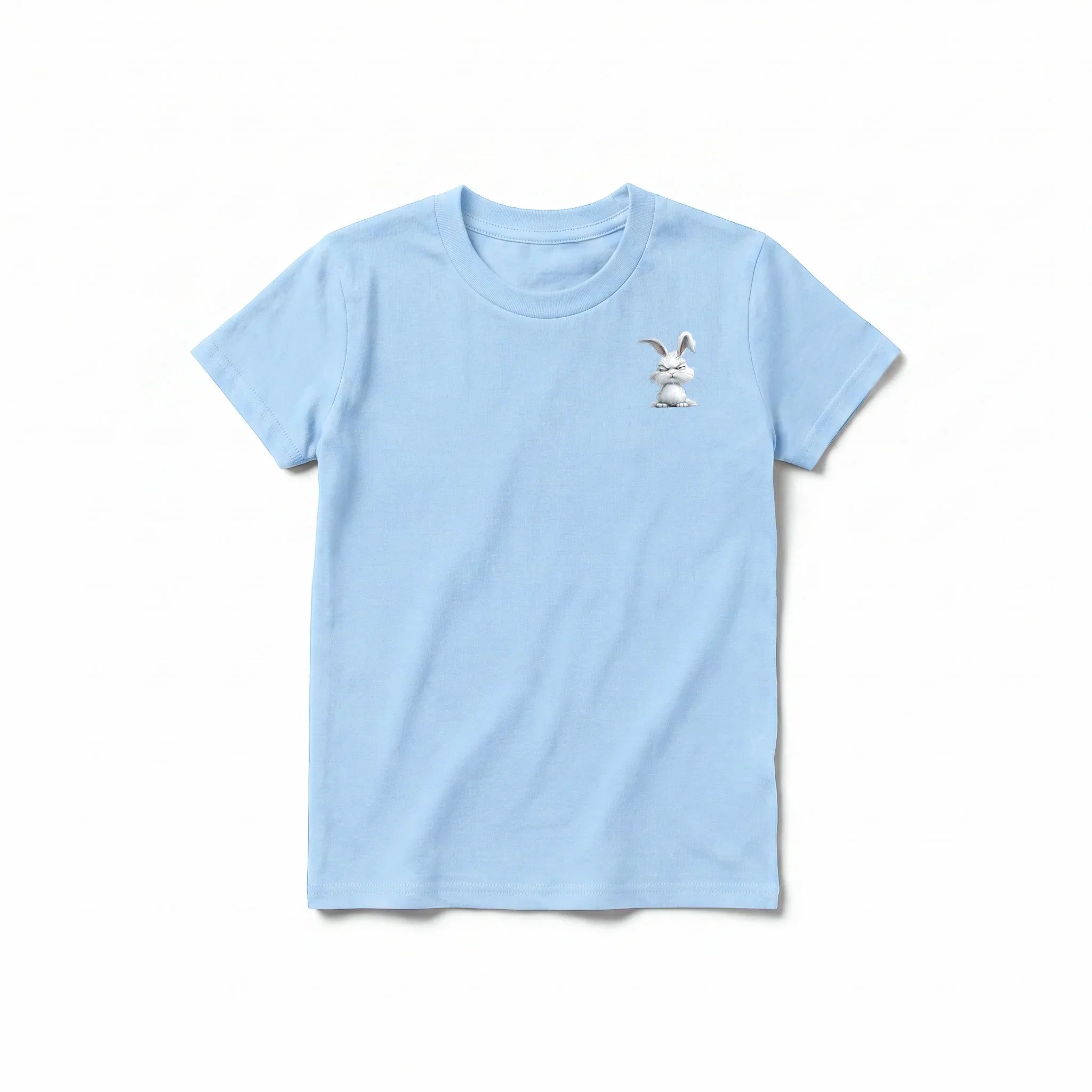 A powder short-sleeve crewneck t-shirt for youth featuring a graphic of a farm animal on the left chest.