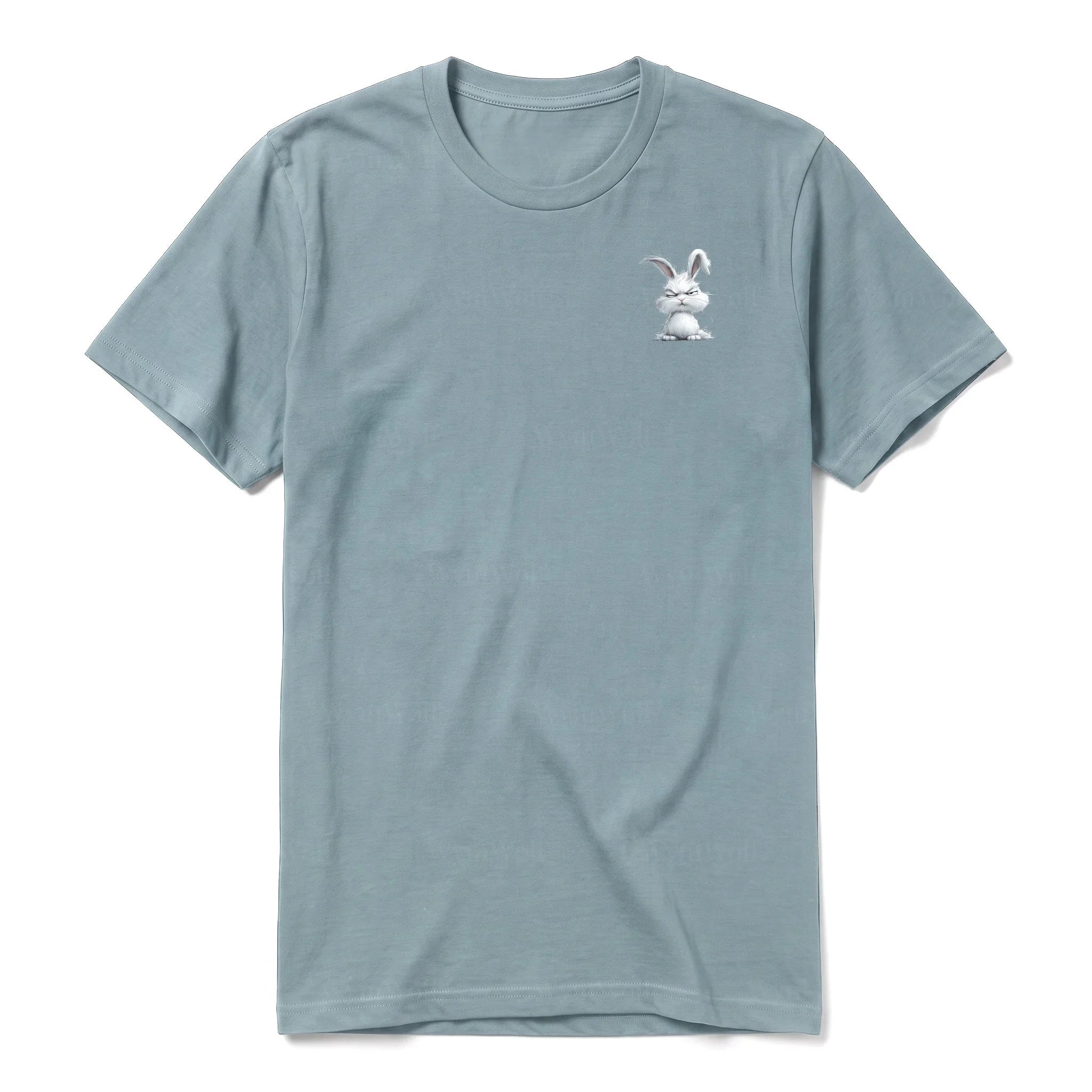 A sage short-sleeve crewneck t-shirt for adult featuring a graphic of a farm animal on the left chest.