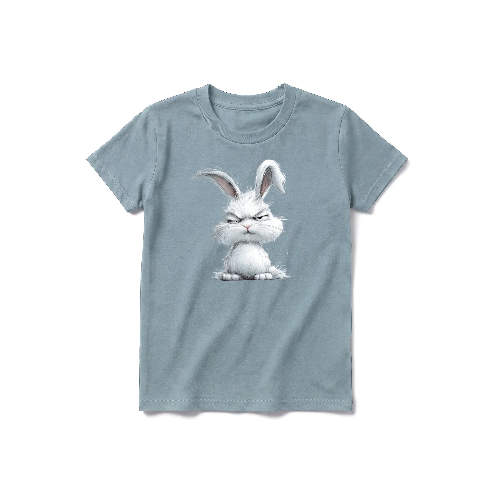 A sage short-sleeve crewneck t-shirt for youth featuring a graphic of a farm animal on the front.