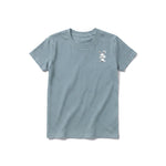 A sage short-sleeve crewneck t-shirt for youth featuring a graphic of a farm animal on the left chest.