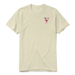 A latte short-sleeve crewneck t-shirt for adult featuring a graphic of a farm animal on the left chest.