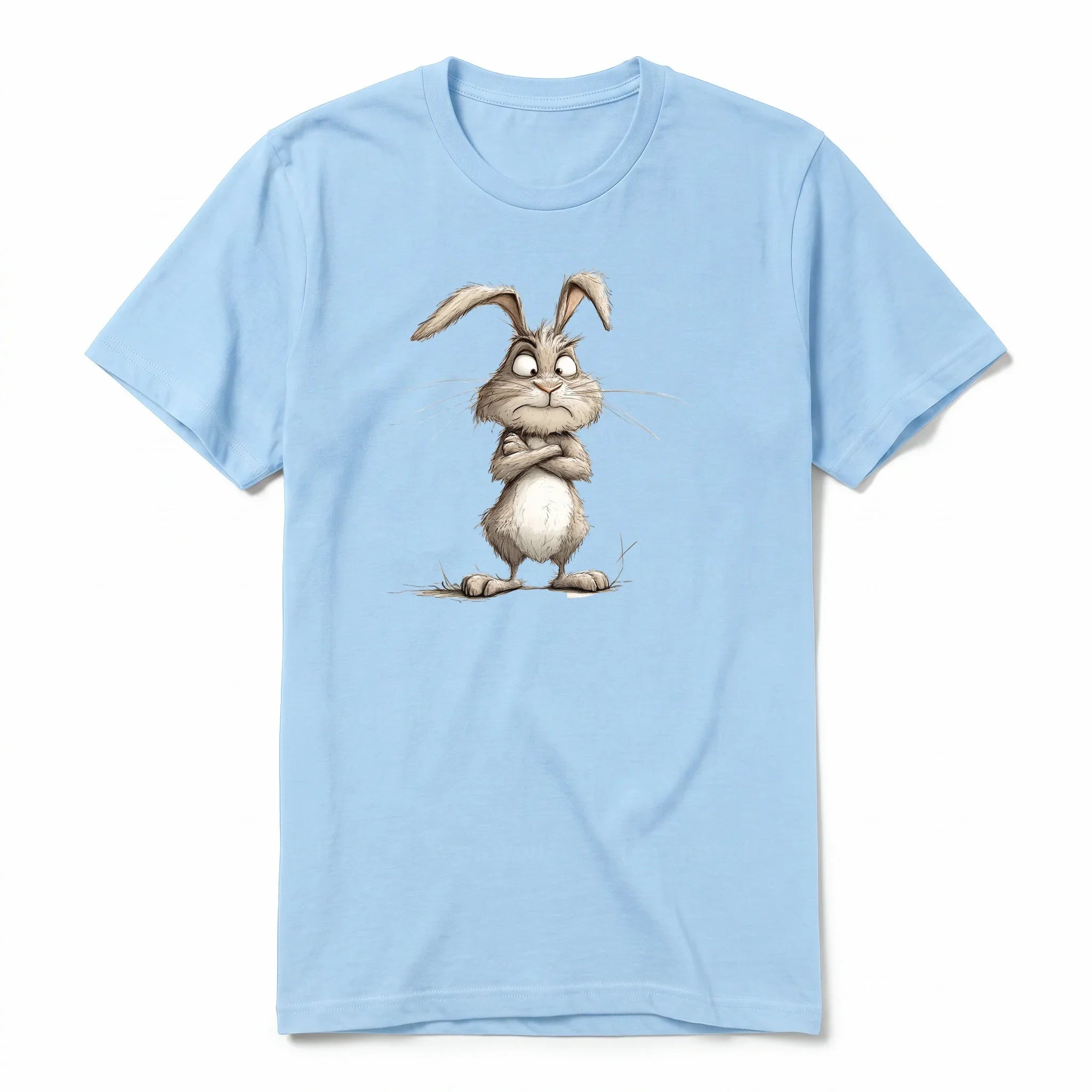 Un T-shirt poudre à manches courtes et col rond, orné d'un motif représentant un animal de la ferme sur le devant.