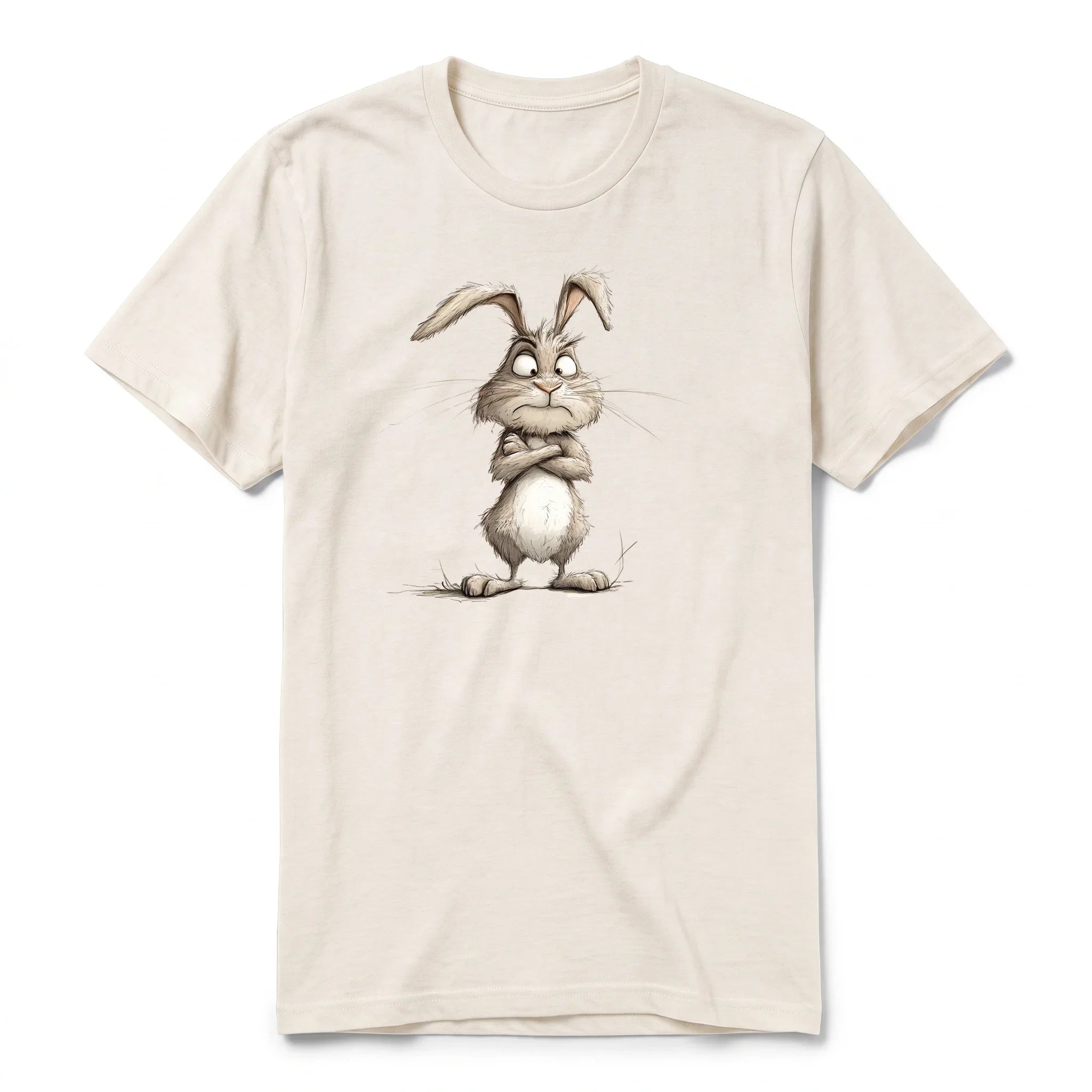 Un T-shirt blanc vintage à manches courtes et col rond, orné d'un motif représentant un animal de la ferme sur le devant.