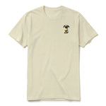 A latte short-sleeve crewneck t-shirt for adult featuring a graphic of a farm animal on the left chest.
