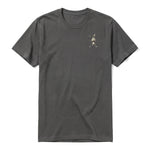 A charcoal short-sleeve crewneck t-shirt for adult featuring a graphic of a farm animal on the left chest.