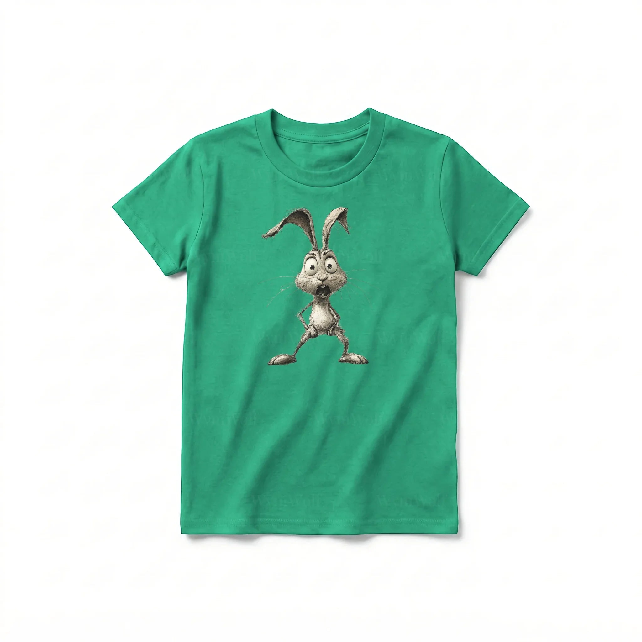 A kelly short-sleeve crewneck t-shirt for youth featuring a graphic of a farm animal on the front.
