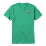 A kelly short-sleeve crewneck t-shirt for adult featuring a graphic of a wildlife animal on the left chest.