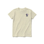 A latte short-sleeve crewneck t-shirt for youth featuring a graphic of a wildlife animal on the left chest.