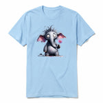 A powder short-sleeve crewneck t-shirt for adult featuring a graphic of a wildlife animal on the front.