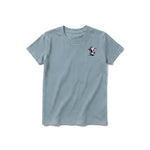 A sage short-sleeve crewneck t-shirt for youth featuring a graphic of a wildlife animal on the left chest.