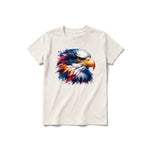 A vintage-white short-sleeve crewneck t-shirt for youth featuring a graphic of a wildlife animal on the front.