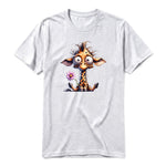 A ash grey short-sleeve crewneck t-shirt for adult featuring a graphic of a wildlife animal on the front.