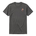 A charcoal short-sleeve crewneck t-shirt for adult featuring a graphic of a wildlife animal on the left chest.