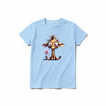 A powder short-sleeve crewneck t-shirt for youth featuring a graphic of a wildlife animal on the front.