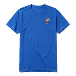 A royal short-sleeve crewneck t-shirt for adult featuring a graphic of a wildlife animal on the left chest.