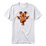 A ash grey short-sleeve crewneck t-shirt for adult featuring a graphic of a wildlife animal on the front.