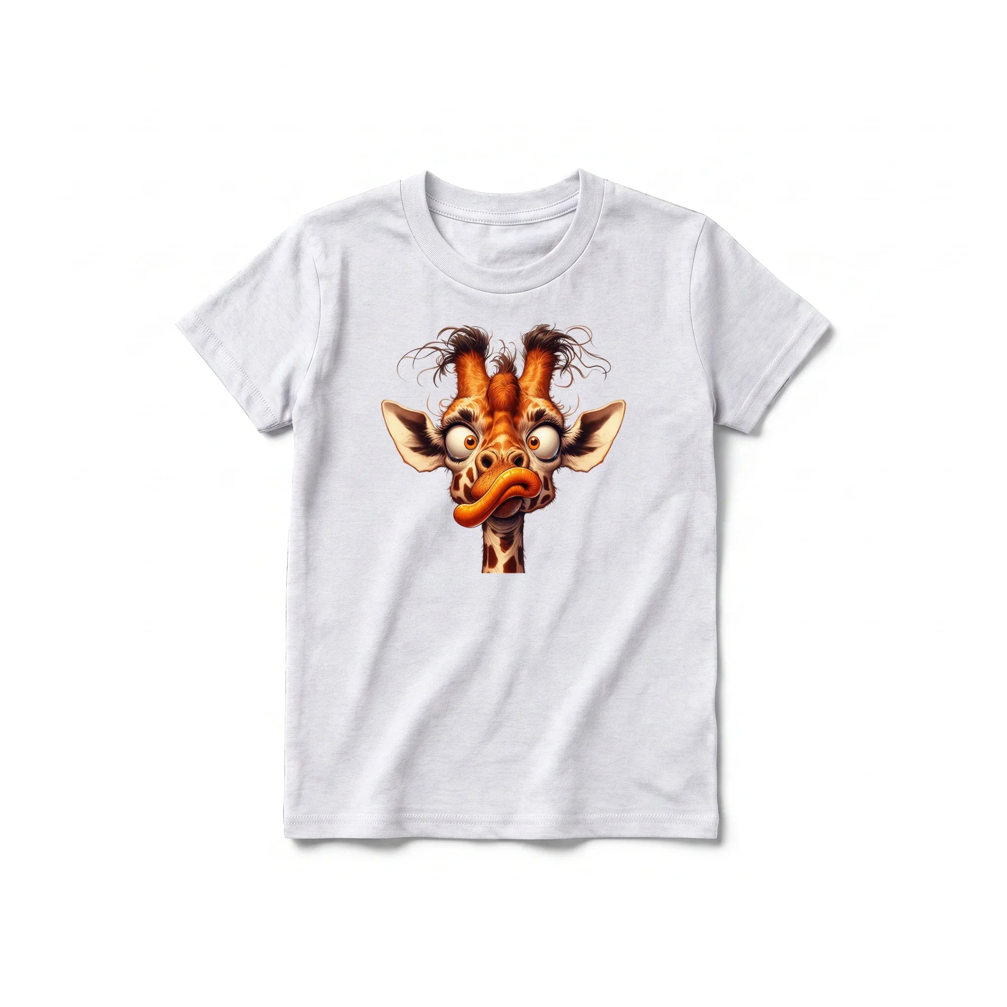 A ash grey short-sleeve crewneck t-shirt for youth featuring a graphic of a wildlife animal on the front.