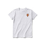 A ash grey short-sleeve crewneck t-shirt for youth featuring a graphic of a wildlife animal on the left chest.