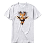 A ash grey short-sleeve crewneck t-shirt for adult featuring a graphic of a wildlife animal on the front.