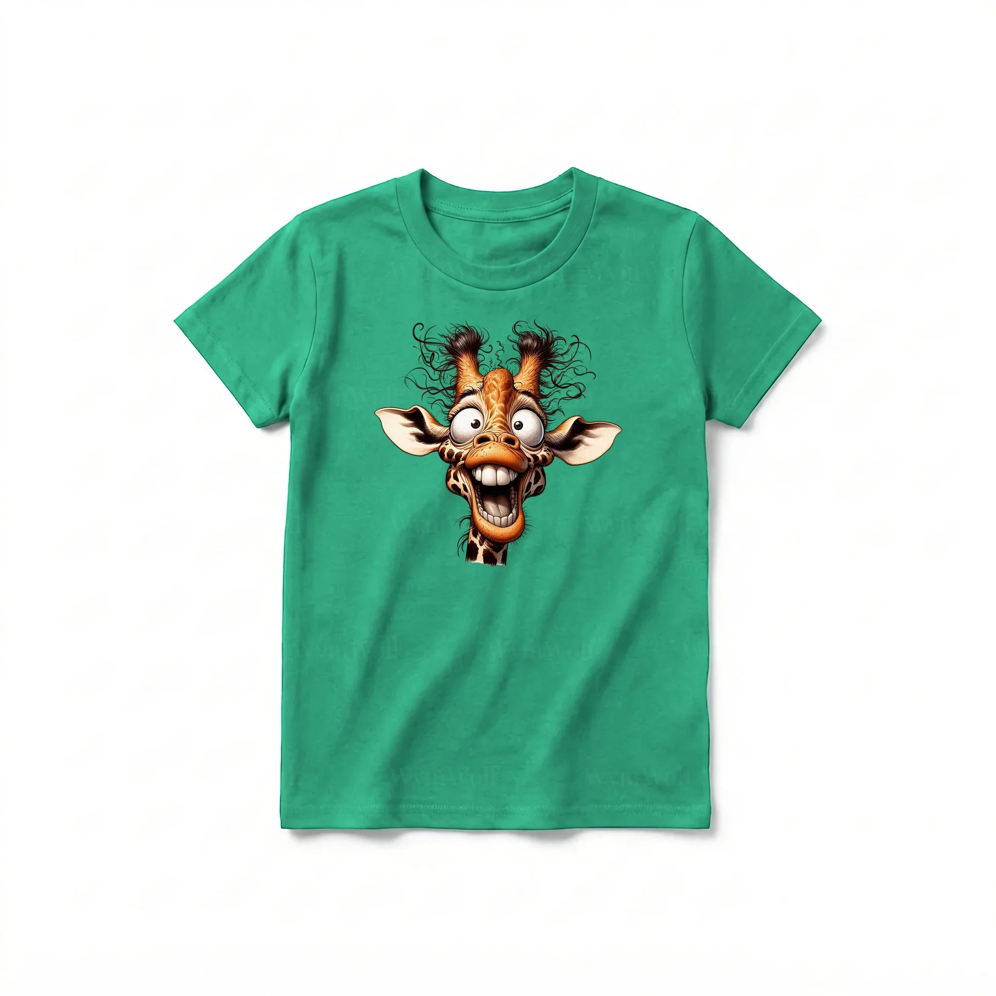 A kelly short-sleeve crewneck t-shirt for youth featuring a graphic of a wildlife animal on the front.