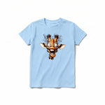 A powder short-sleeve crewneck t-shirt for youth featuring a graphic of a wildlife animal on the front.