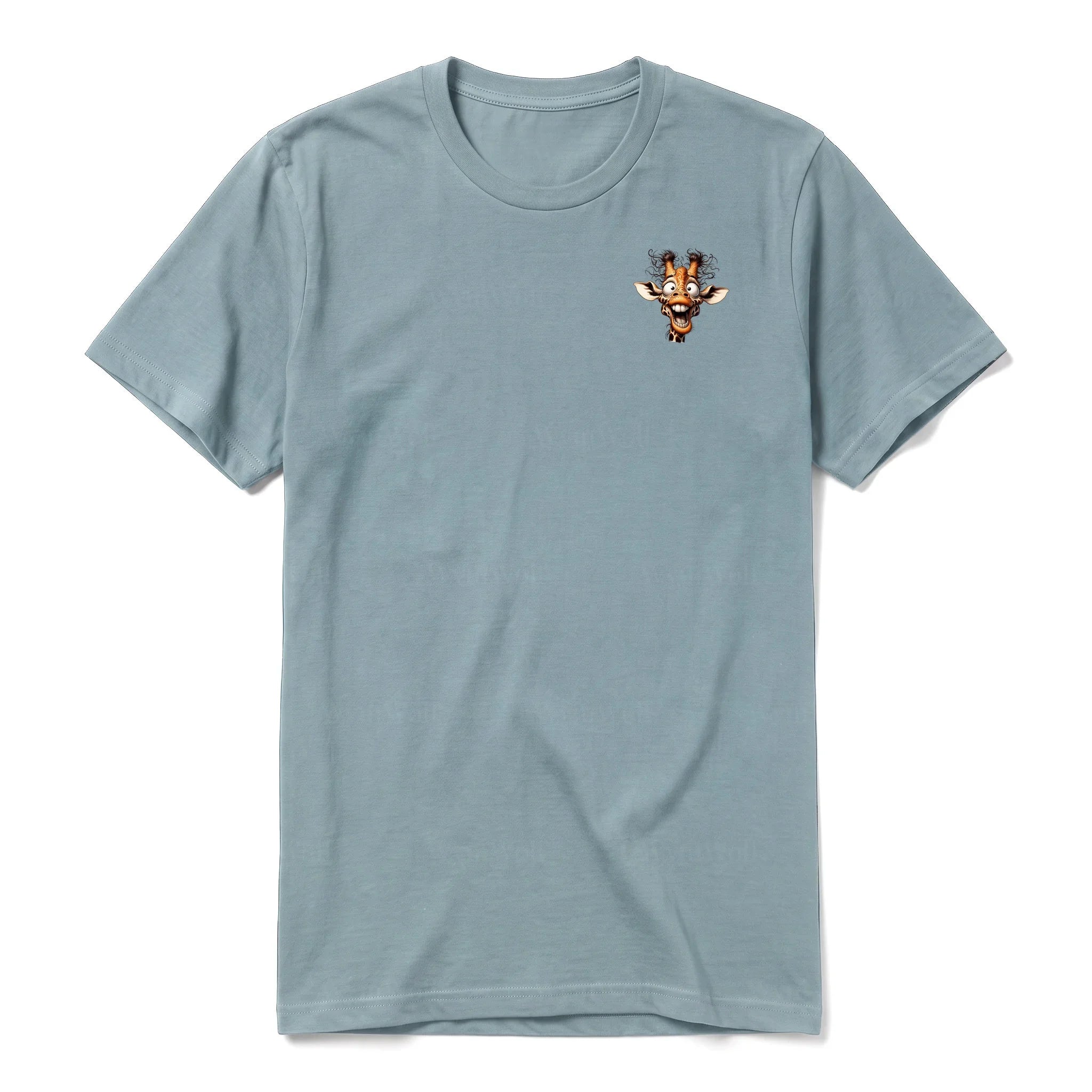 A sage short-sleeve crewneck t-shirt for adult featuring a graphic of a wildlife animal on the left chest.