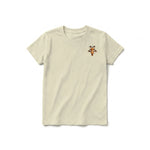 A latte short-sleeve crewneck t-shirt for youth featuring a graphic of a wildlife animal on the left chest.