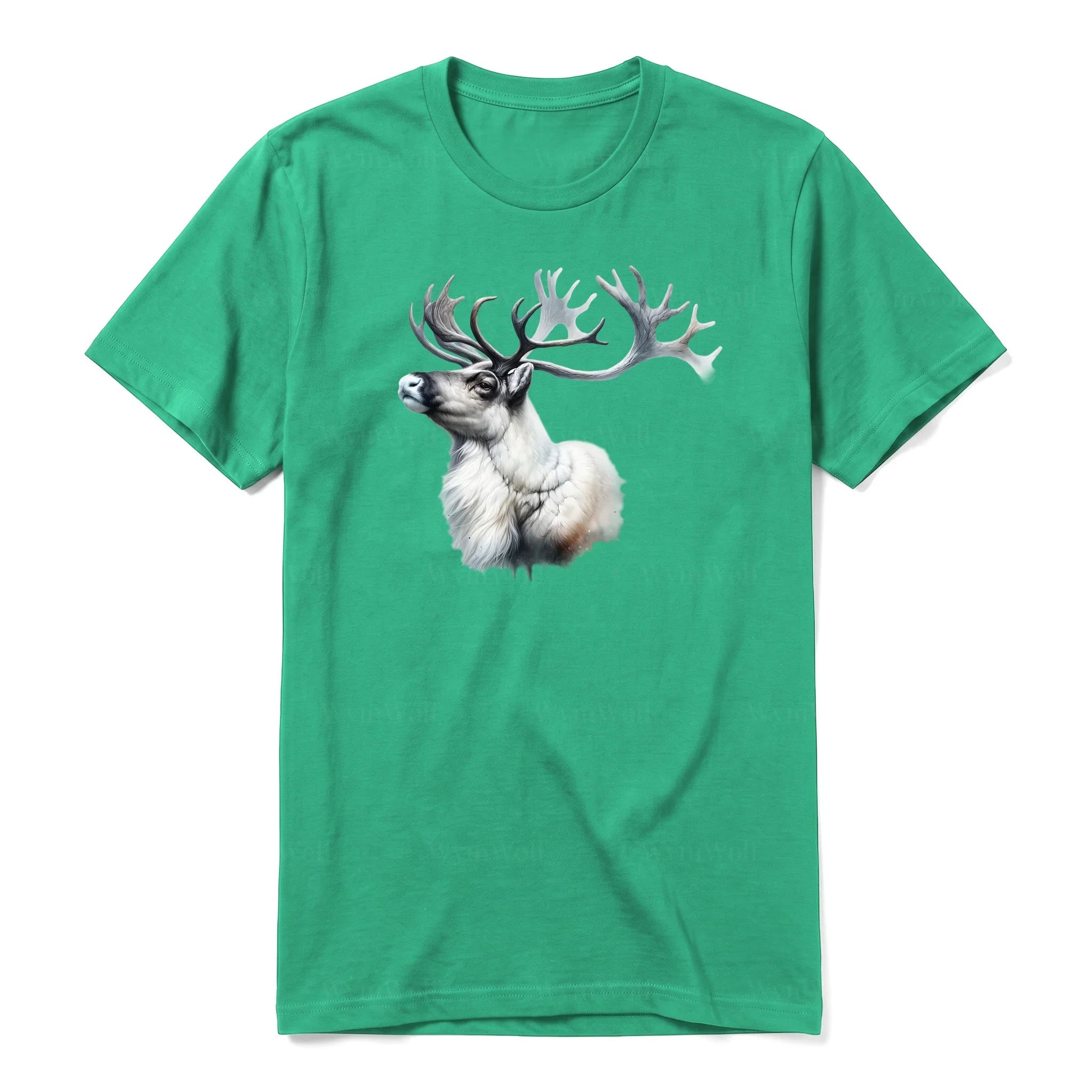 A kelly short-sleeve crewneck t-shirt for adult featuring a graphic of a wildlife animal on the front.
