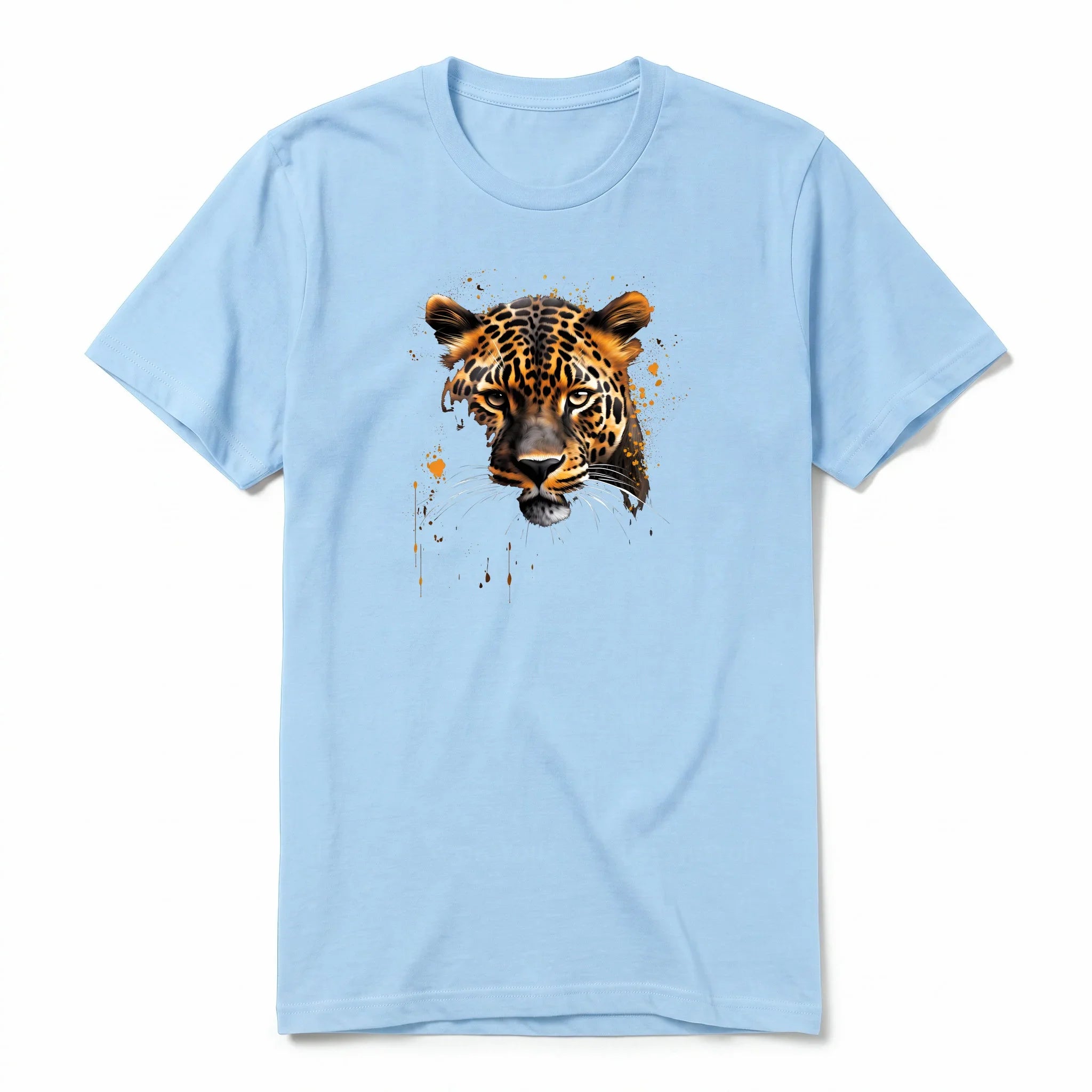 A powder short-sleeve crewneck t-shirt for adult featuring a graphic of a wildlife animal on the front.