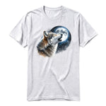 A ash grey short-sleeve crewneck t-shirt for adult featuring a graphic of a wildlife animal on the front.